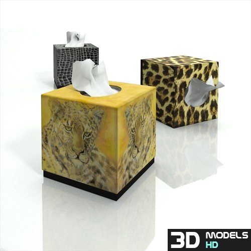 tissue boxes 3d model